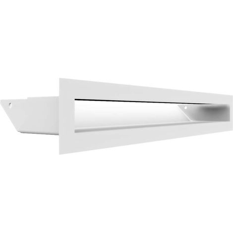 KRATKI griglia di ventilazione AIR 6x40 cm Bianco - Griglia ventilazione camino, per aria calda inclinata 45 gradi - Griglia aria calda resistente al surriscaldament (1/5)