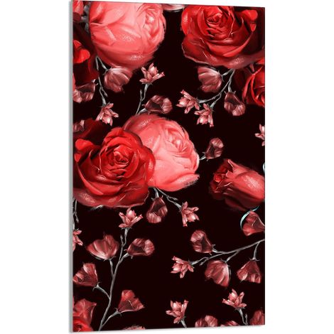 TABLA DE CORTAR DE VIDRIO 30x52 Rosas (1/5)