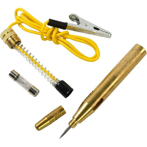 Testeur de circuit de tension pour voiture et camion, 6 V CC, 12 V, 24 V CC, stylo à sonde longue avec lampe témoin, outil de diagnostic automobile universel-AquaForge (1/5)