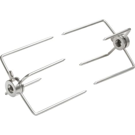 Aiguilles viande acier inox Fourchette pour barbecue (pour : env. tourne broche de diamètre 1-10 mm), 2 pièces (1/5)