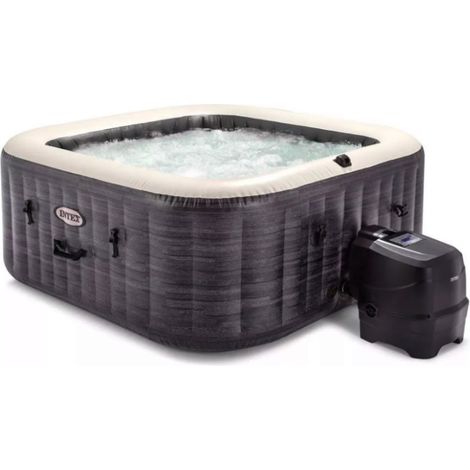 Intex – Spa gonflable 4 personnes 175x175 cm – Châssis PVC triple couche – 140 jets à bulles – Chauffage réglable 10°C à 40°C (1/5)