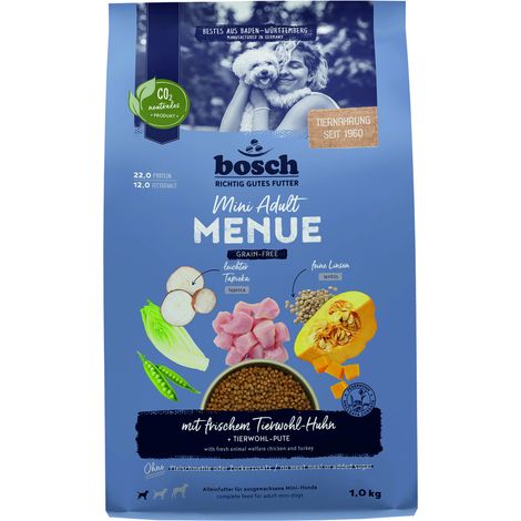 Bosch Hundetrockenfutter Adult Menue 1 kg Huhn