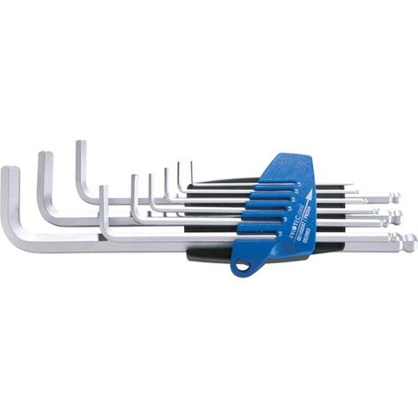 Protecclass Set di 9 chiavi a sfera in acciaio 5-10 mm