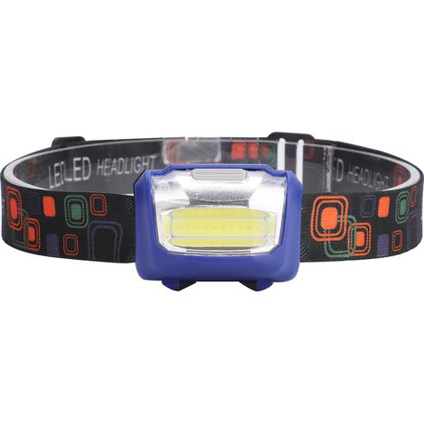 Lampe Frontale Led Cob - Étanche En Abs Réglable - Pour Camping Randonnée Pêche - 1 Pièce