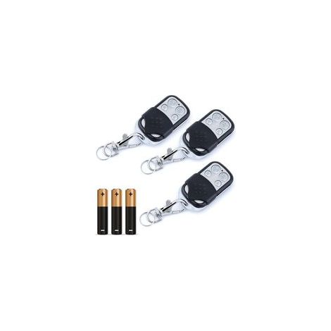 de Portail Universelle Fréquence 433,92 MHz pour Portail Automatique Large Rayon de routin. Codificación programable universal Batería fija 12 V incluida (lote de 3 piezas)