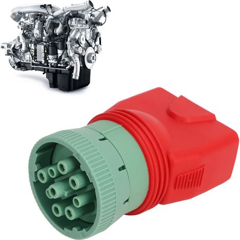 Adaptateur 9 broches pour outil de diagnostic de camions diesel ML529HD AutoLink Enhanced Scan Tool (prise 9 broches, verte) (1/5)