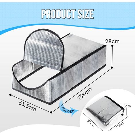 Isolamento per scale, isolamento per botole di accesso alla soffitta, isolamento per scale in alluminio bifacciale con cerniera (1/4)