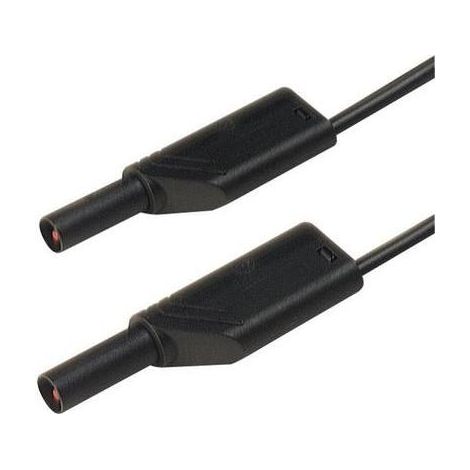 SKS Hirschmann MLS SIL WS Cordón de medida de seguridad negro 1m