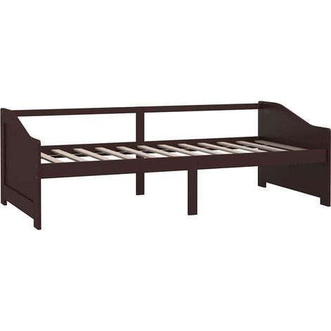 Divano Letto a 3 Posti Marrone Scuro Massello di Pino 90x200cm vidaXL (1/4)