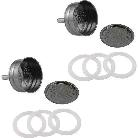 Ersatz-Trichter-Set für Moka-Kaffeemaschine für 6 Tassen, kompatibel mit Moka Express, 6er-Pack Ersatz (1/4)