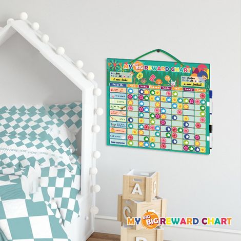 Tableau Magnétique de Récompenses pour Enfants avec Marqueurs Effaçables et Calendrier Complet (1/5)