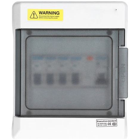 4-facher Mini-Fehlerstromschutzschalter, Fehlerstromschutz, 63 A 30 mA FI-Schutzschalter-Sicherungskasten + 4 Leitungsschutzschalter (6 A + 2 x 16 A + 32 A) AU 230 V (1/5)