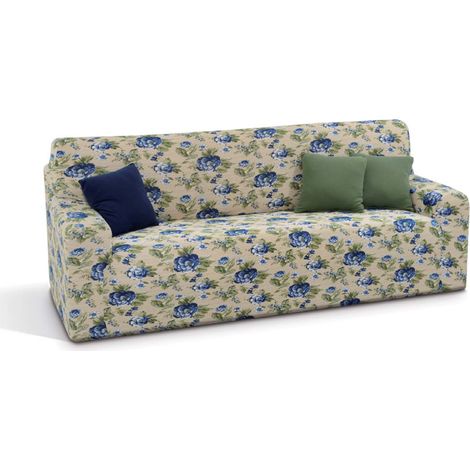 Copriseduta Sofa Cover In Fantasia Disegno AB, misura3 PosticoloreAB 2000 Blu (1/2)