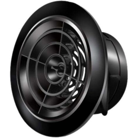 Ventilation grille, round pivoting version, for kitchens, bathrooms, for openings of 75 mm diameter, black (1/4)