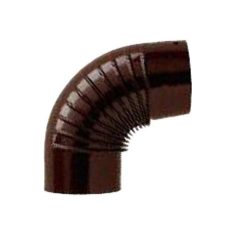 EMALLIERTER BOGEN 90° 'CLASSIC' Ø 120 mm - Farbe Braun (1/2)
