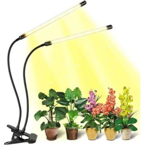 LED Horticultural Lamp, Grow Light for Indoor Plants, Clip-on Indoor Plant Lamp with LED 2 Heads（Red and Blue Light）, (1/4)