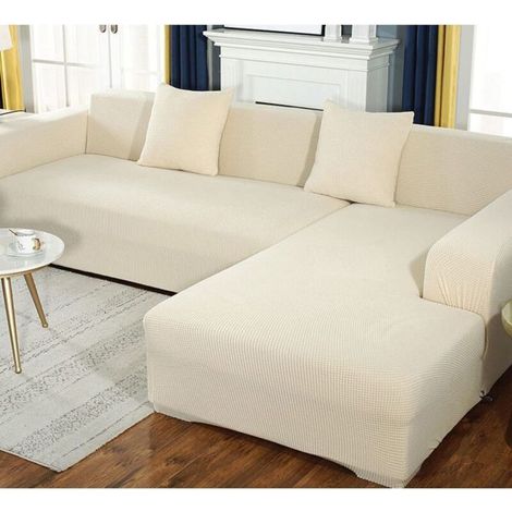 Basetbl – Housse de canapé en velours épais en L – Extensible – Universelle – Protection durable contre l'usure et les taches (1/4)