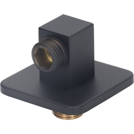 Support de pommeau de douche encastré, étanche, réglable, fixation murale, pour accessoires de pommeau de douche, noir (1/5)