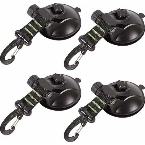 Points d'ancrage à ventouses, 4 ventouses sur la carrosserie, crochets de fixation pour auvent à ventouses, ventouses d'ancrage, crochets à ventouses pour voiture, adaptés aux auvents latéraux de voit