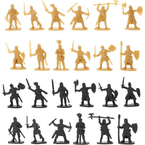 200 figurines de mini-soldats médiévaux, accessoires de décoration compatibles (1/5)