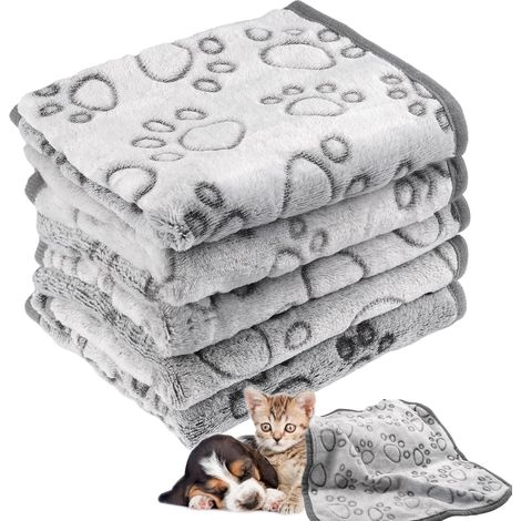 5 Pièces Petite Couverture pour Chien,60x40cm (Patte Adorable,Petit) (1/5)
