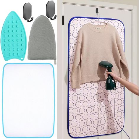 Tapis de Repassage Portable avec Gants et Protection Silicone