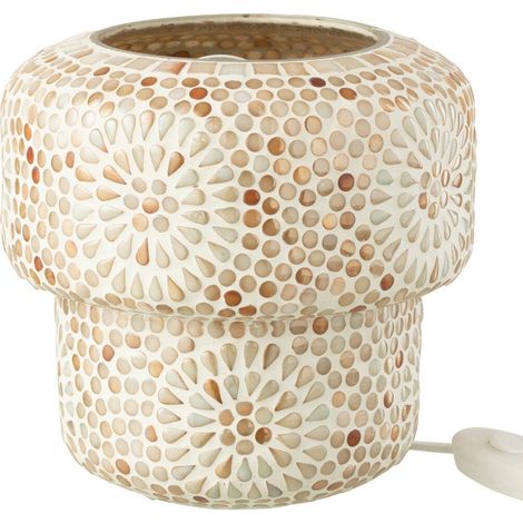 Lampe à Poser Mosaïque "Ruthie" 19cm Beige (1/3)
