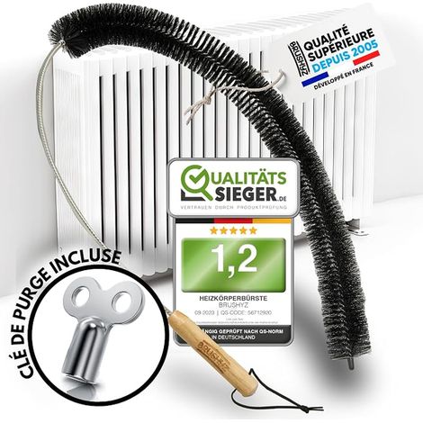 Brosse Radiateur 117cm Brosse pour Radiateur Plumeau Radiateur avec Poils en Nylon Brosse de Nettoyage Radiateur (1/5)