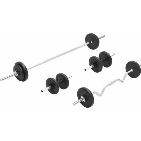 vidaXL Juego de barras y pesas 30 kg (1/2)