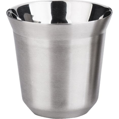 Tasse À Espresso - Double Paroi En Acier Inoxydable - Pour Café Expresso Et Boissons Chaudes - Lot De 2 (1/5)