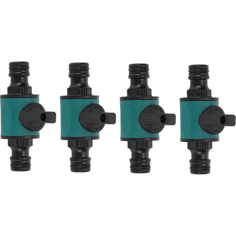 Set mit 4 Schnellanschluss-Gartenschlauchadaptern aus Kunststoff, auslaufsicher, Doppelschlauchadapter für Bewässerungssysteme, kompatibel mit Standard-Gartenschläuchen