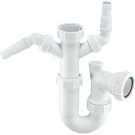 McAlpine WM11V 75mm Water Seal Silentrap Adjustable Inlet Tubular Swivel 'P' Trap (1/2)