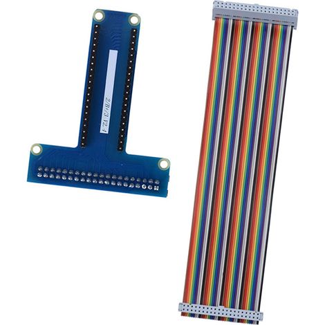 Carte d'Extension GPIO en T avec Câble Plat 40 Broches pour Raspberry Pi 1B+/2B/3B