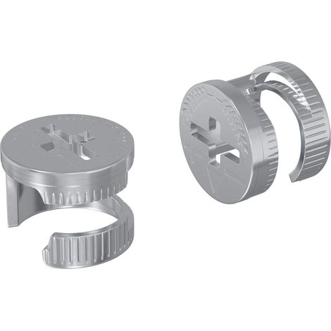 vidaXL Écrous à Verrou à Came 2 pcs Argenté 12 x 10 mm Métал