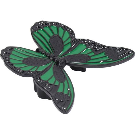 Poignée papillon en alliage de zinc, vert, moderne et minimaliste, pour tiroir, armoire, meuble et porte de placard. (1/5)