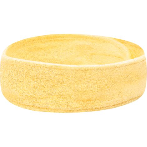 Diadema amarilla de tela de rizo (1/2)