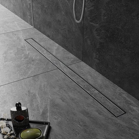 SIRHONA Scarico Doccia Italiano 110 cm (Piastrellabile), Modello Scarico Doccia 2 in 1, Acciaio inox (1/5)