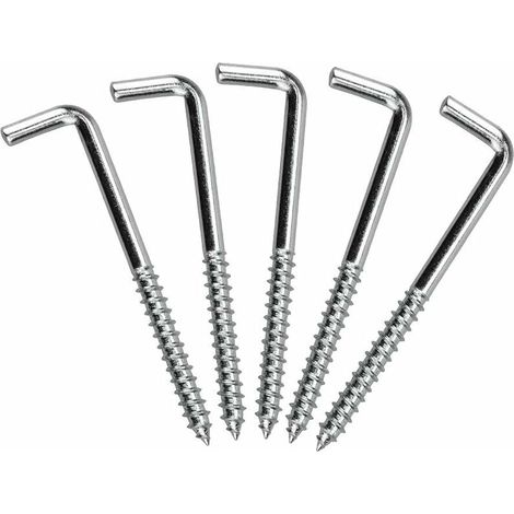 Crochets à vis en forme de L pour tableaux, pour murs rigides, acier au carbone, 30 pièces, 70 mm x 22 mm (2-3/4 x 7/8 po) (1/5)