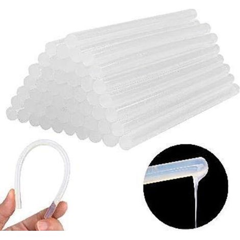 12pcs Bâtons de Colle Chaude Transparents100 x 7 mm, Bâton de Colle Transparents Universels pour Pistolet à Colle Chaude (1/5)