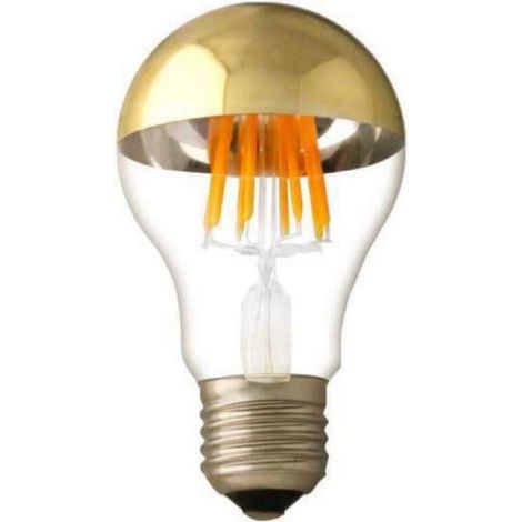 Ampoule E27 LED Filament 7W A60 Avec Reflet - Blanc Chaud / Or - SILUMEN (1/5)