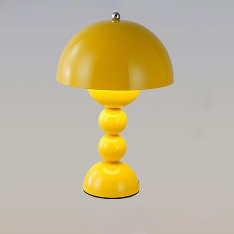 Lampe de chevet, veilleuse et lampe de table, lampe de nuit pour chambre à coucher, lumière d'ambiance décorative, lampe de table champignon nordique (couleur : jaune, taille : lumière chaude)