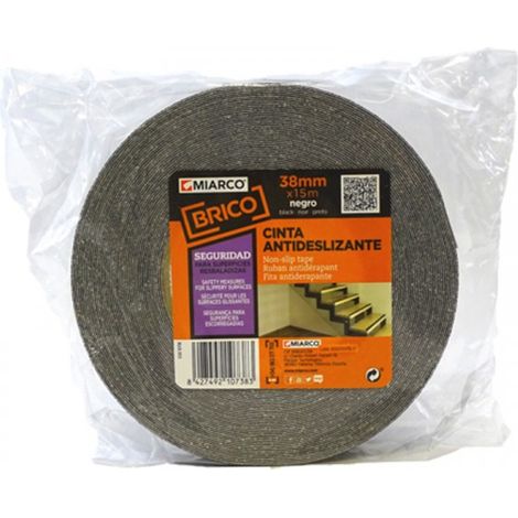 Rouleau de ruban antidérapant noir 5mt x25mm miarco (1/3)
