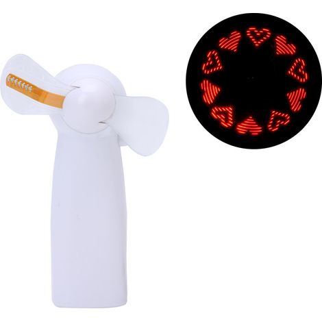 Mini ventilateur portable à LED clignotantes, ultra silencieux, alimenté par batterie, pour rafraîchir-AquaForge