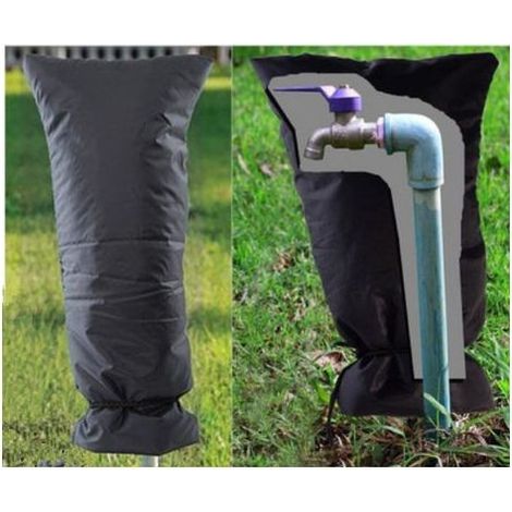 TAISHENGDA Frostschutz-Wasserhahnabdeckung, Dickere Wasserhahnabdeckung gegen Frost, Regen und Schnee, Garten- und Hof-Außenwasserhahnabdeckung, Schwarz (20x5133cm) (1/5)