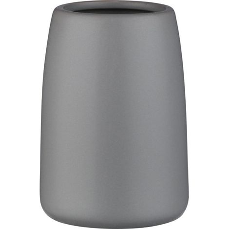 Tazza da bagno ALBANO per spazzolini da denti, ceramica, grigio opaco, liscia, stile industriale (1/3)