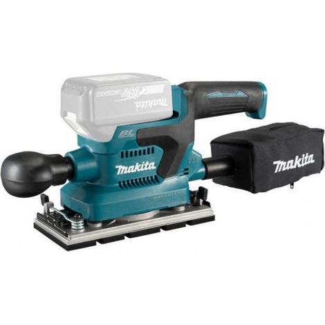 Makita – Ponceuse orbitale 18V LXT – Vitesse variable 4000-12000 tr/min – Plateau 93x185mm – Sac d'aspiration inclus – Pour bois dur et métal