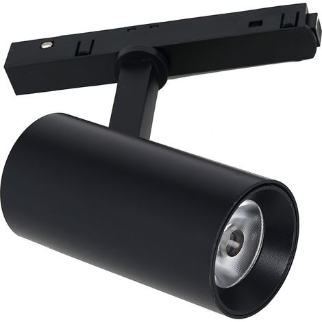 Projecteur sur rail magnétique 1 phase noir LED 10 W 3000 K 48 V Milagro (1/5)