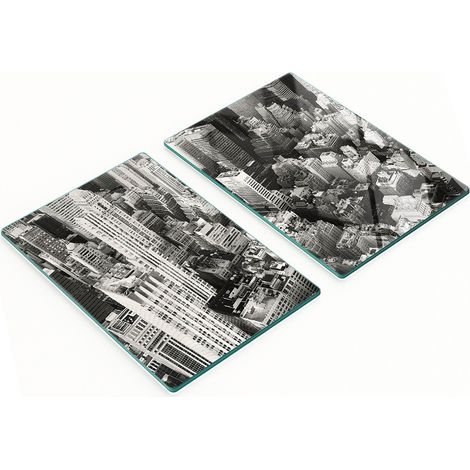 Taglieri decorativi in vetro per snack, New York, 2x40x52 cm (1/5)