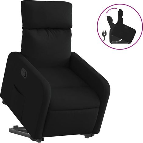 Maison Exclusive - Relaxsessel mit Aufstehhilfe Schwarz Stoff