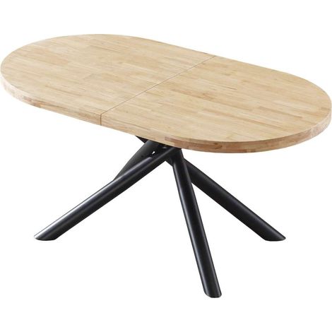 Mesa extensible Md-Senda acabado nordish/negro, 76cm(alto ) 160/200/240cm(ancho) 90cm(largo)